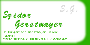 szidor gerstmayer business card